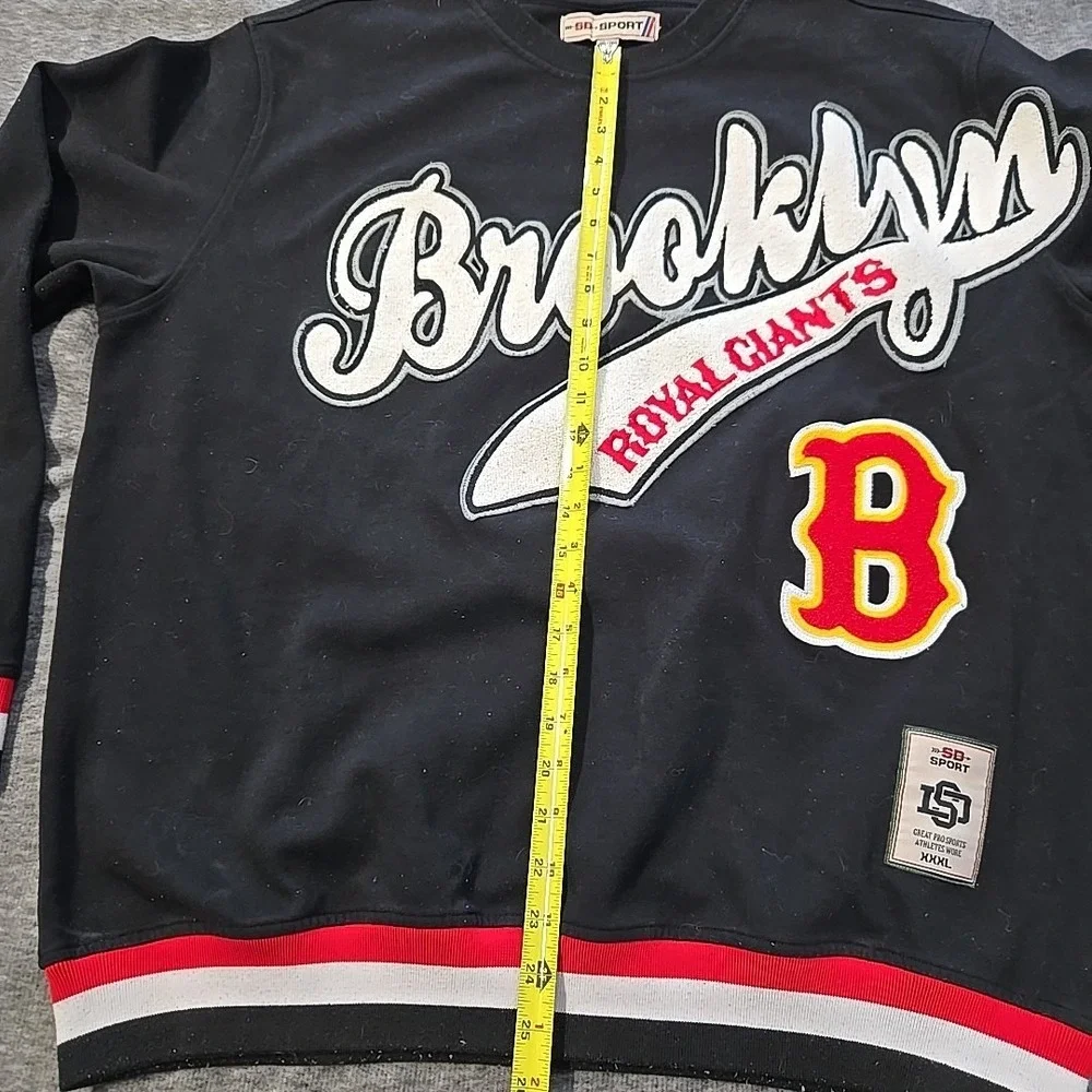 VINTAGE BROOKLYN ROYALS SWEATER SIZE XXX RED AND BLACK,‎ SD Sport
